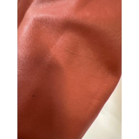 Simulassao Soft Leather Jacket Orange Fall - Picture 5 of 11